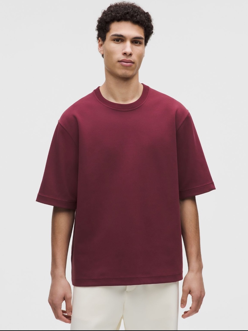 NWT Lululemon Men’s Grand Standard Short-Sleeve Crew Sz L Burgundy Bay